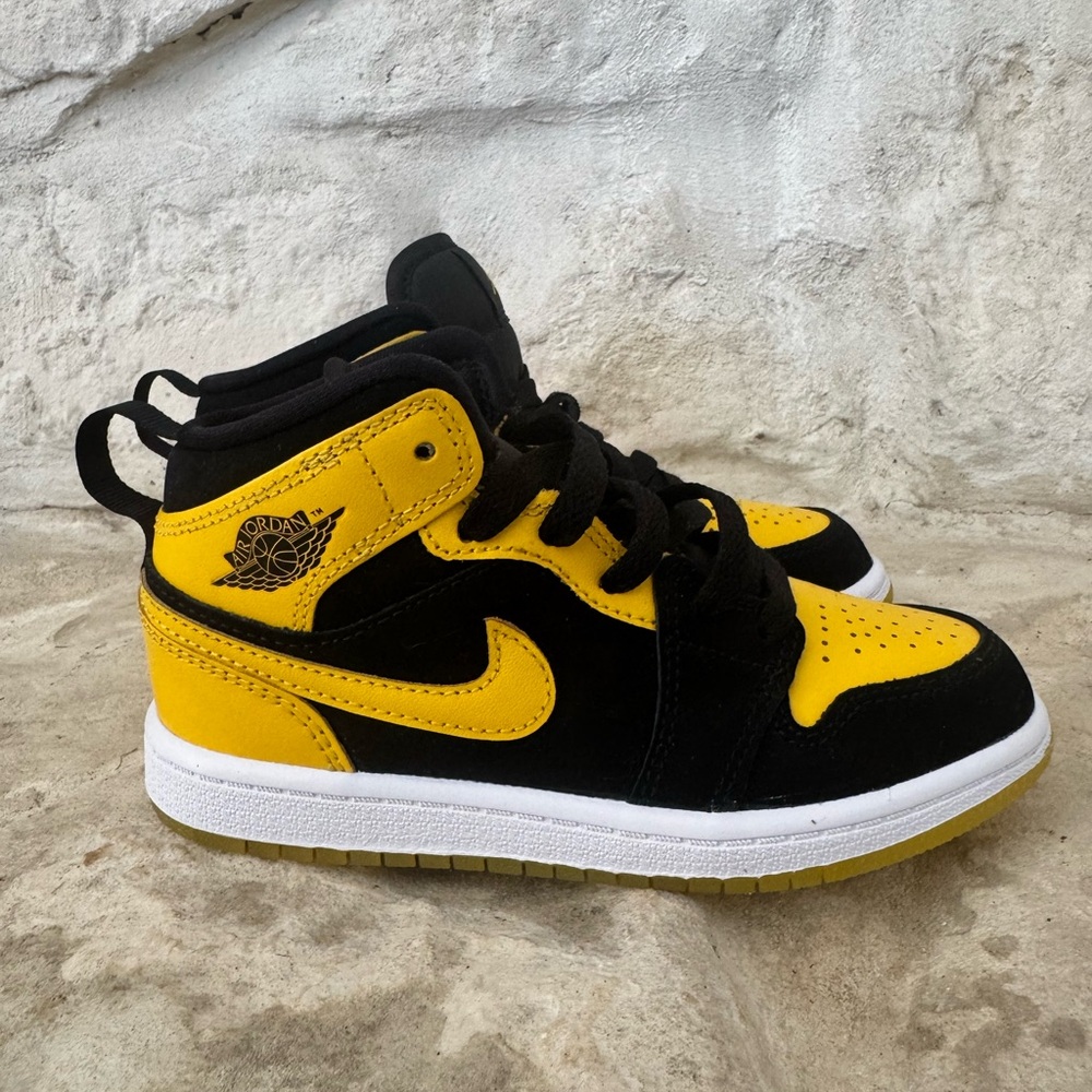 Jordan High-Top Black and Yellow Sneakers